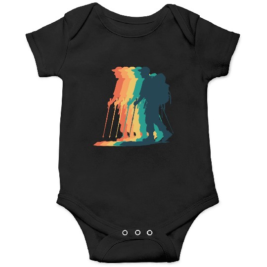 Hiking Male Hiker Colorful Onesies