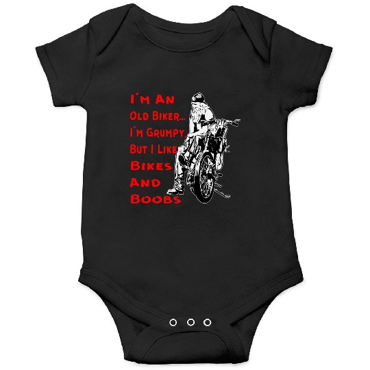 I’m A Grumpy Old Biker ©WhiteTigerLLC.Com Onesies