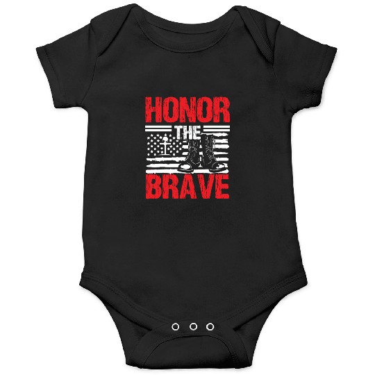 Soldier honor the brave military army veteran Onesies