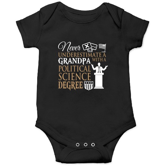Power Grandpa With Political Science Degree Onesies