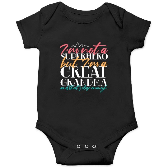 Superhero Great Grandma Onesies