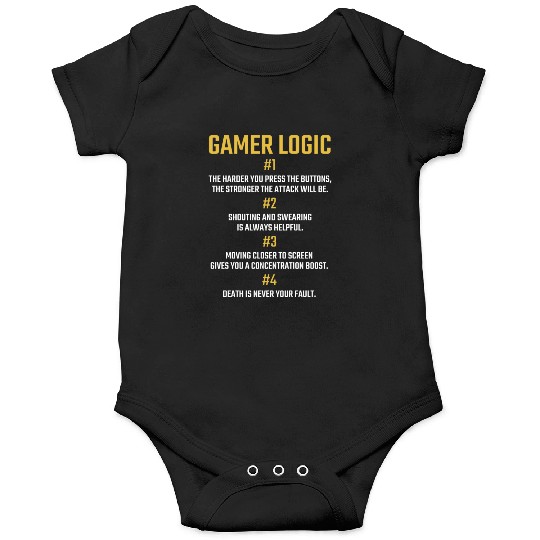 Gamer Logic For Gaming Fan Retro Video Game Fan Onesies