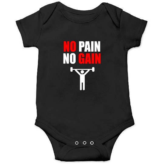 No pain no gain gym quote Onesies