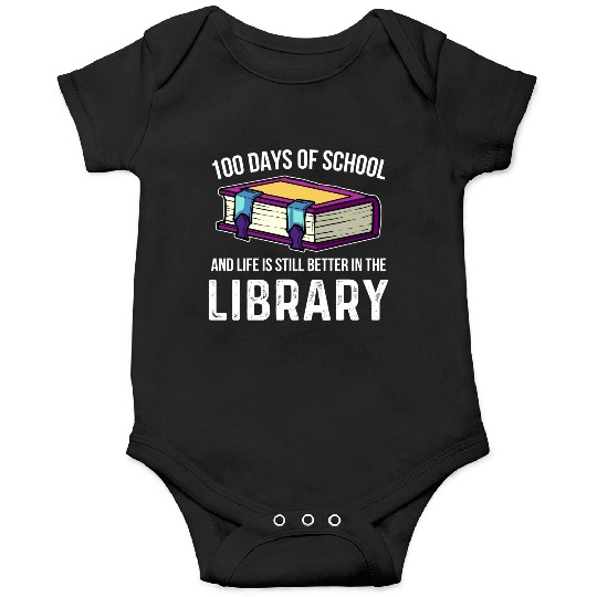 100 Days Of School Library Student Teacher Onesies