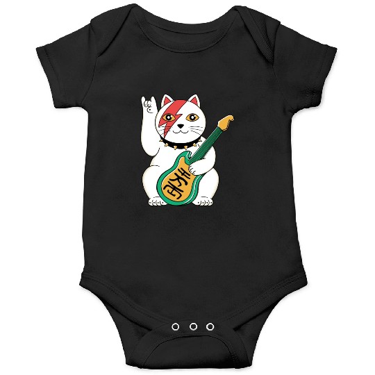 Lucky Cat Guitar Guitarist Onesies