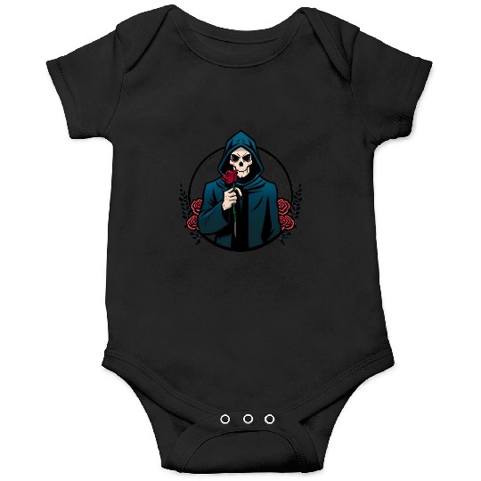 The Elegance of Death A Single Rose Grim Reaper Onesies