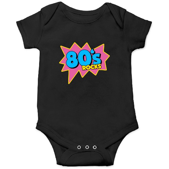 90s 80s Rocks Neon Rubic Cube Cassette Tape Onesies
