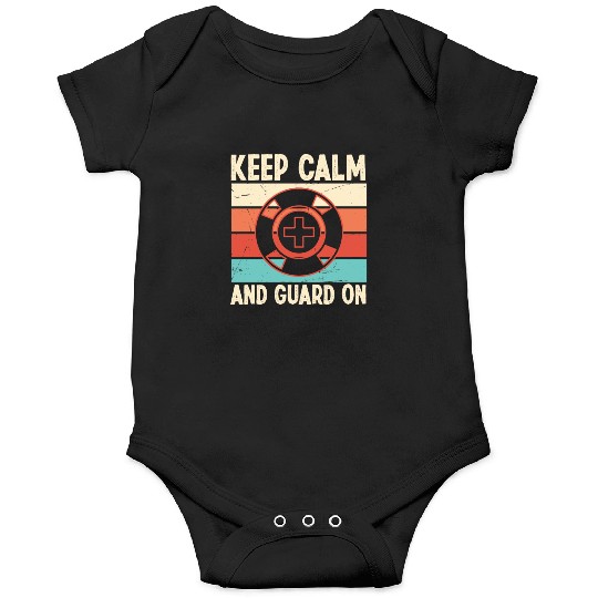 Lifeguard keep calm guard on swimming pool guard Onesies