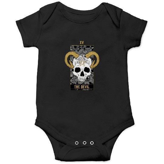 The Devil Tarot Card Skull Onesies