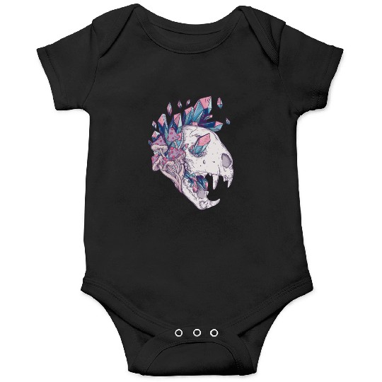 Crystal Cat Skull Onesies
