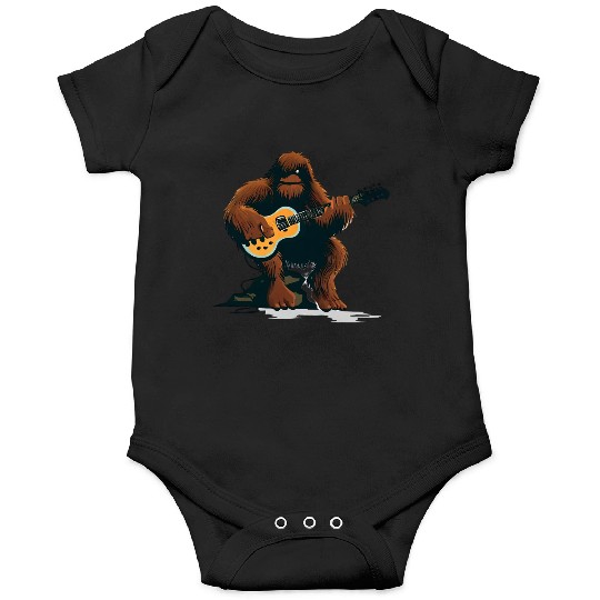 Bigfoot plays guitar Onesies