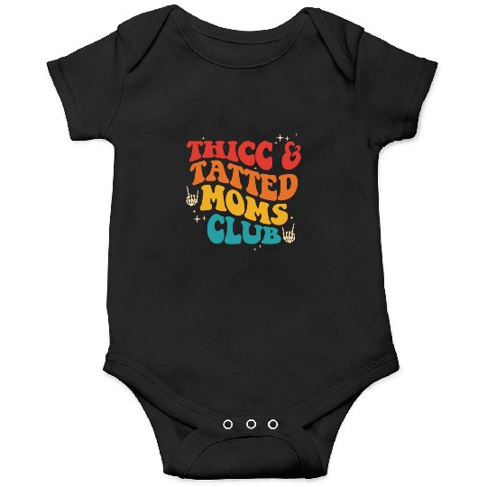 thicc & tatted mom club Onesies