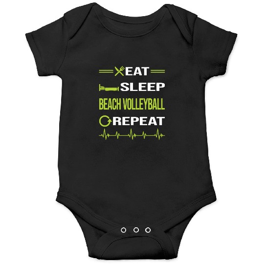Funny Eat Sleep Repeat Beach Volleyball nostalgia Onesies
