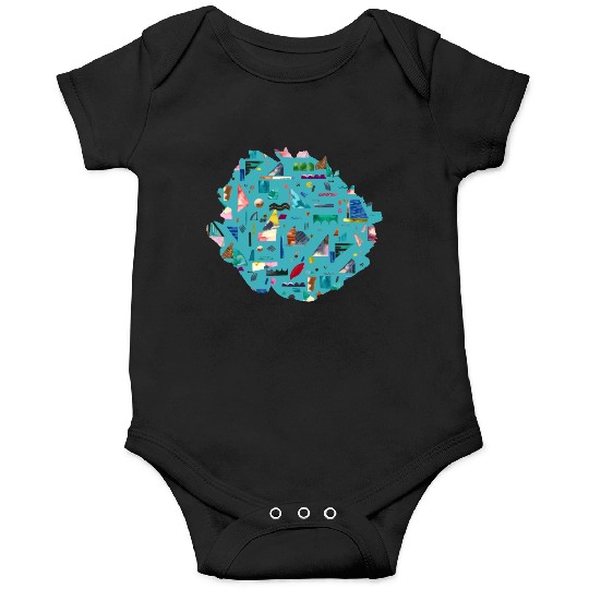 Sailing Boats Multi Blue Onesies