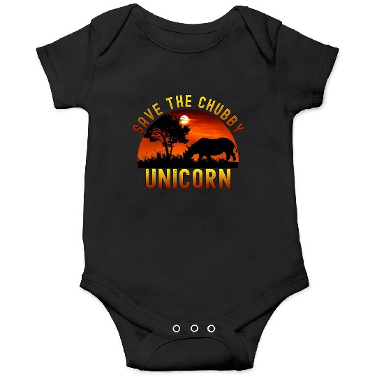 Funny Rhino Chibby Unicorns Save The Chubby Onesies