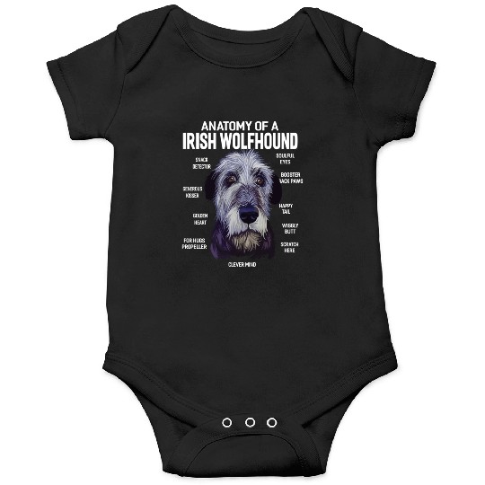 Anatomy of a Irish Wolfhound Dog Funny Gift Onesies