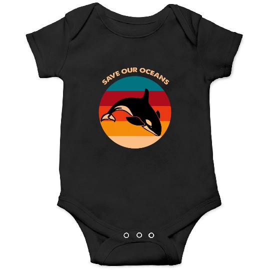 Save Our Oceans Wildlife Orca Whale Climate Change Onesies