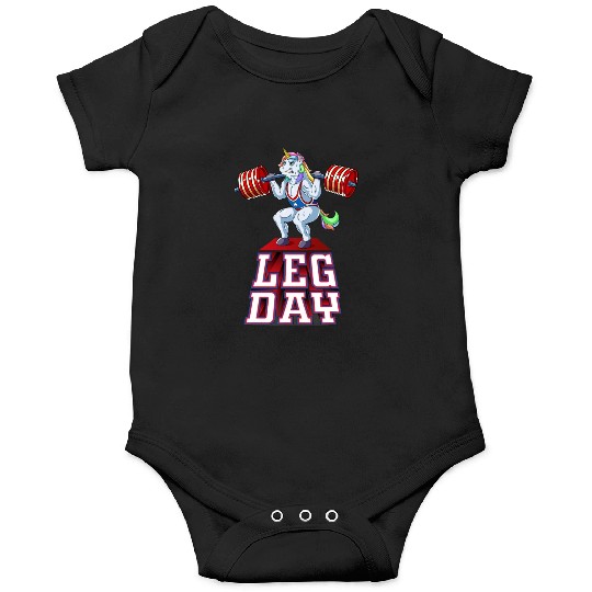 Leg Day unicorn Weight Lifting Squat Gym Training Onesies