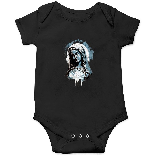 Vintage Virgin Mary - Distressed Design Onesies