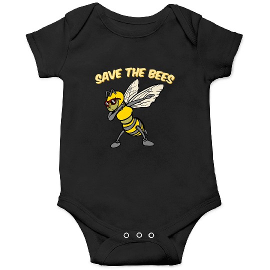 Save The Bees Onesies Dabbing Bumblebee Bee