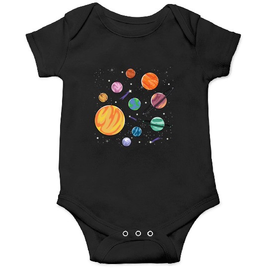 Solar System Planets Science Space Boys Girls Onesies