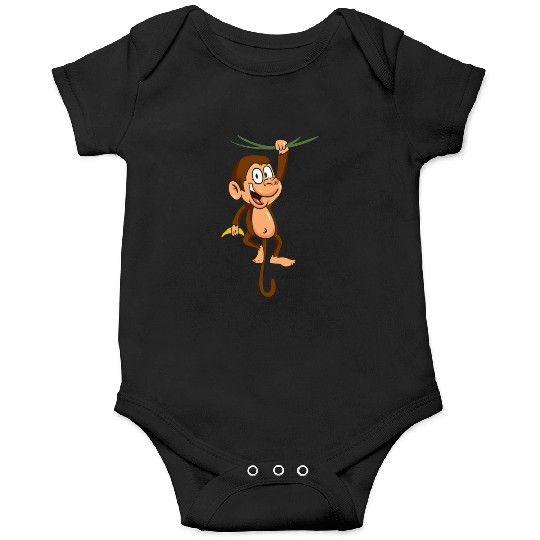 Banana Jungle Kids Monkey Motif 1 Onesies