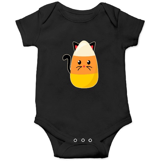 Candy Corn Cat Halloween Onesies