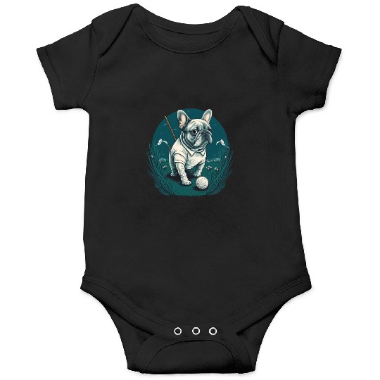 French Bulldog | Golf Sport Player Cute Frenchie Onesies