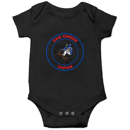 Retro Cool Skiing in Zao Onsen Japan Souvenir Onesies