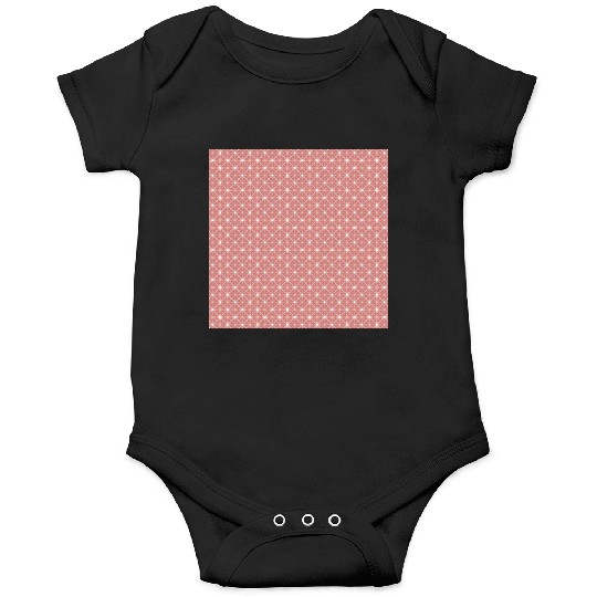 Stars Red Retro Pattern Onesies