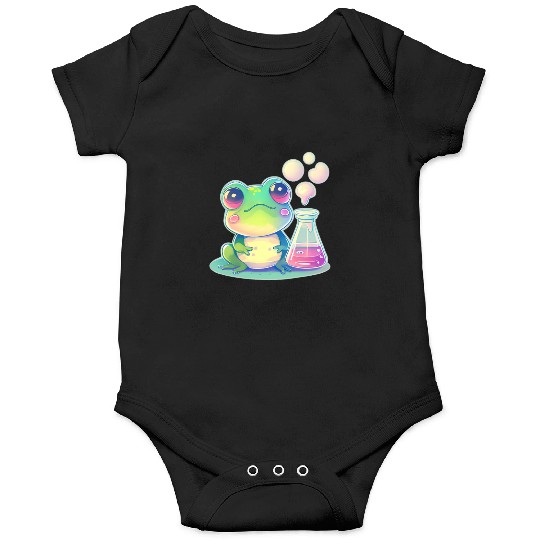 Science Cute Chemistry Nerd Kawaii Frog Animals Ch Onesies