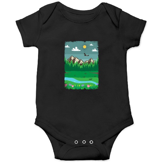 Peaceful Nature Scenery Onesies