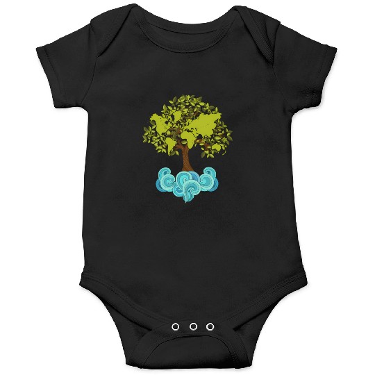 Trees Plants Waves Nature Earth Day Onesies