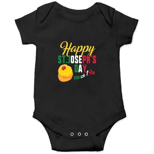 Happy St Josephs Day Jesus Catholic Religious Marc Onesies