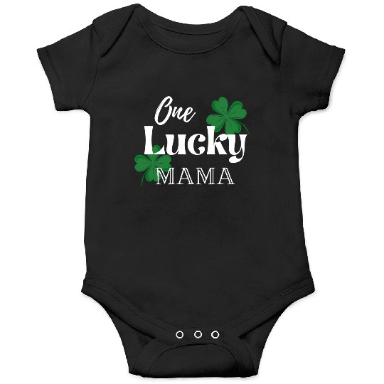 One Lucky Mama St Patrick'S Day Green Clover Shamr Onesies