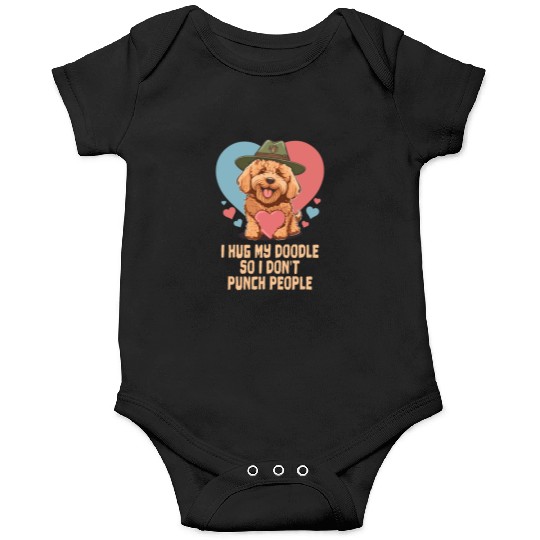 I Hug My Doodle Goldendoodle Dad Cute Dog Mom Onesies