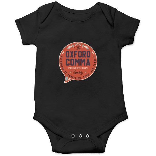 The Oxford Comma Preservation Society Team Oxford Onesies