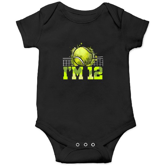I'm 12 Racket Sports Tennis Player Kid 12th Onesies