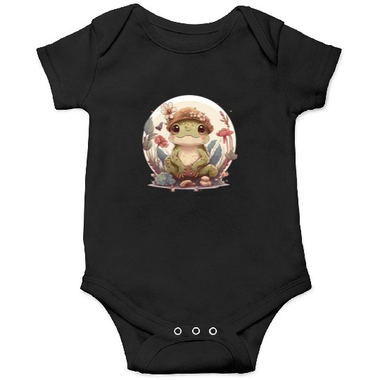 Cute Cottagecore Baby Frog Toad Frog Lovers Onesies