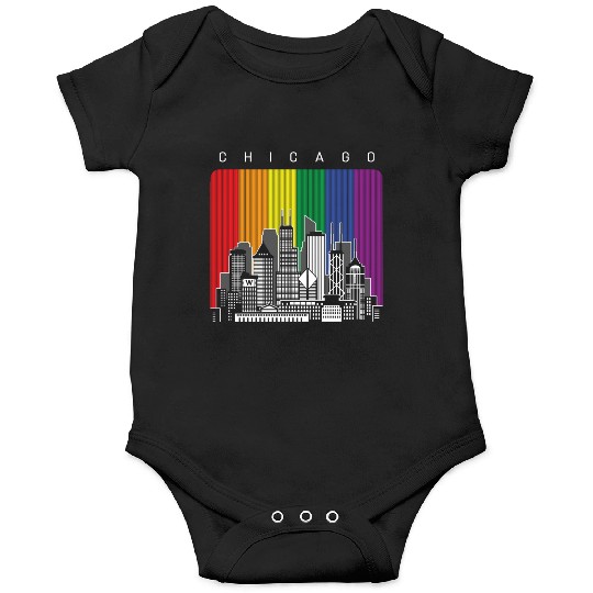 Chicago LGBT Rainbow Flag Onesies