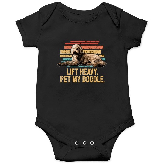Pet My Doodle Retro Goldendoodle Dog Dad Doodle Onesies