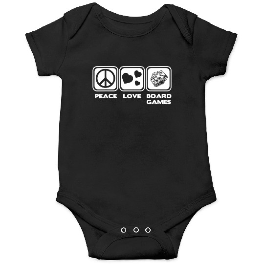Peace Love & Board Games - Cool Board Game Onesies