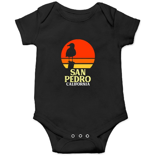 San Pedro California Beach Seagull Onesies