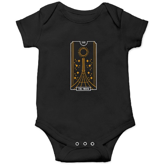 The Moon Black Tarot Card Occultism Devil Gothic Onesies