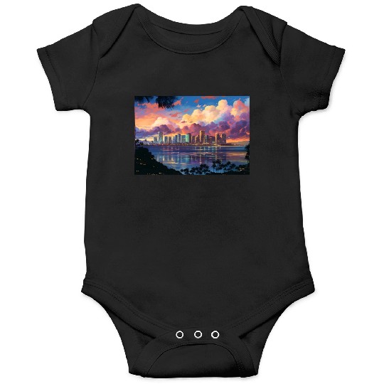 Anime Honolulu A Vibrant Anime Inspired Skyline Onesies