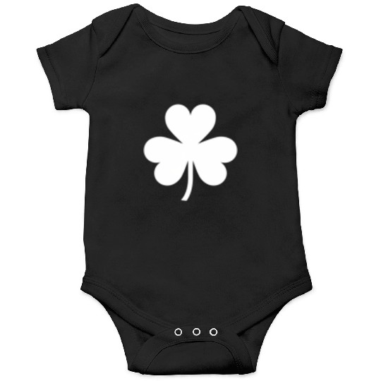 Saint Patric Day Left Chest White Clover Onesies