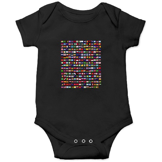 Flags Of The Countries Of The World 287 Flag Onesies