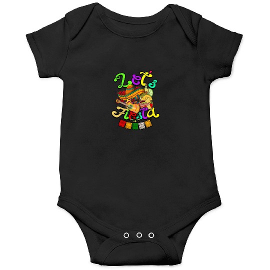Cinco De Mayo Mexican Guitar Cactus - Mexican Onesies