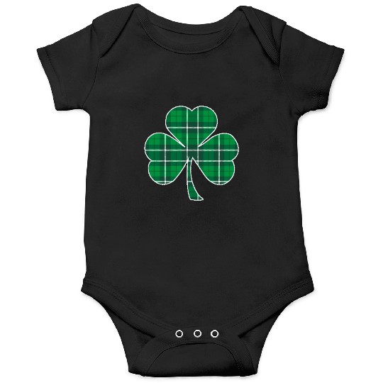 St Patric Day Irish Green Buffalo Plaid Shamrock Onesies