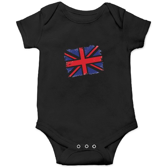 Union Jack Vintage UK Flag Great Britain UK Onesies